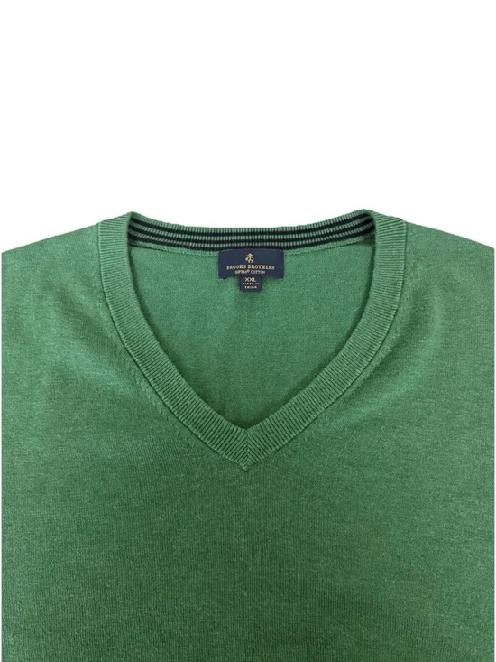 Brooks Brothers Other - Brooks Brothers Green V-Neck Cashmere-Blend Sweater